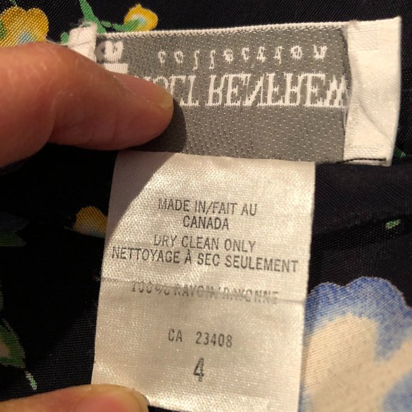 Holt Renfrew A Line Floral Skirt Size 4 - Picture 5 of 10